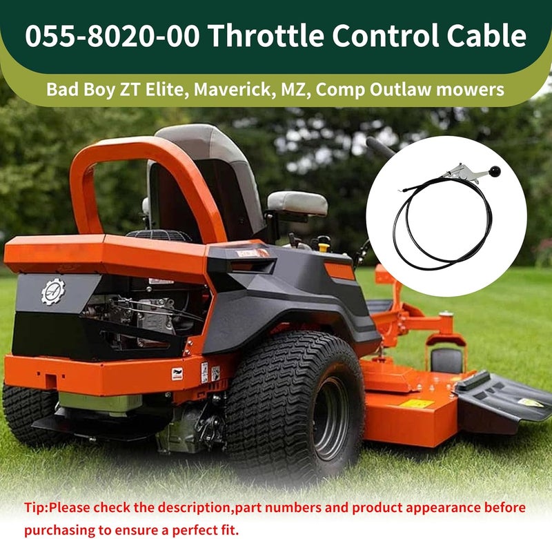 brougetme 055802000 Throttle Cable Replaces Bad Boy ZT Elite Mowers Throttle ZT Replaces Mower Maverick Outlaw - Image 3